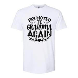 Promoted To Grandma Again Funny Gift Softstyle CVC T-Shirt