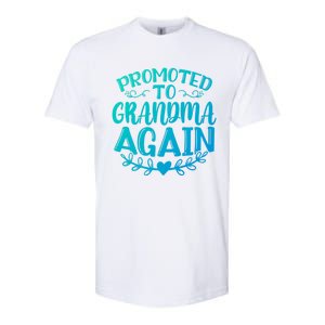 Promoted To Grandma Again Funny Gift Softstyle CVC T-Shirt