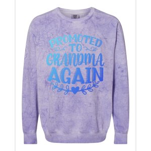 Promoted To Grandma Again Funny Gift Colorblast Crewneck Sweatshirt