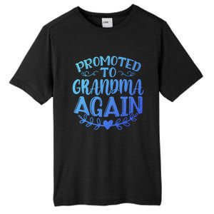 Promoted To Grandma Again Funny Gift Tall Fusion ChromaSoft Performance T-Shirt