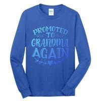 Promoted To Grandma Again Funny Gift Tall Long Sleeve T-Shirt