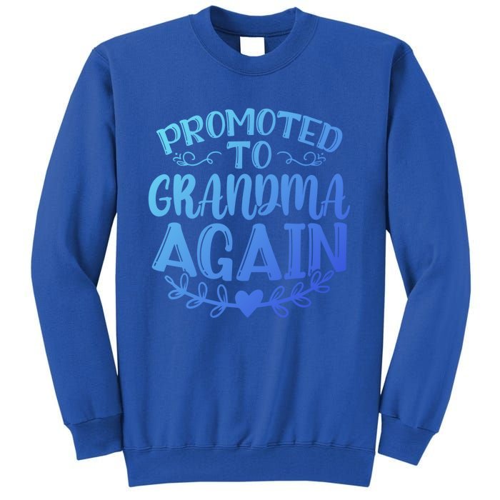 Promoted To Grandma Again Funny Gift Tall Sweatshirt