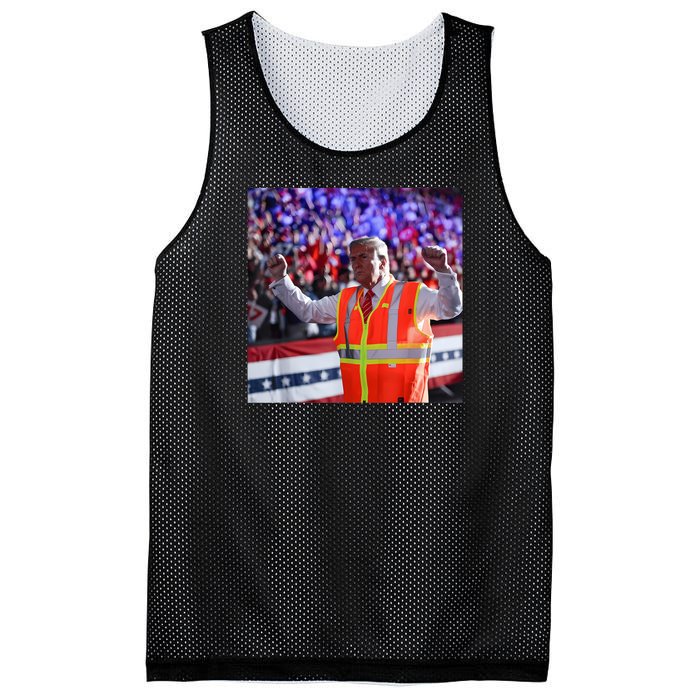 President Trump Garbage Truck Worker Vest Maga 2025 Mesh Reversible Basketball Jersey Tank