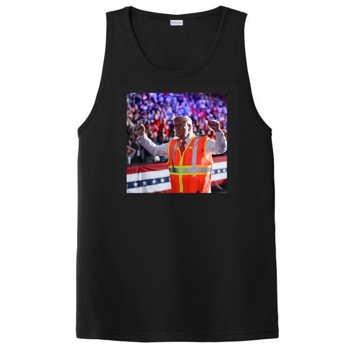 President Trump Garbage Truck Worker Vest Maga 2025 PosiCharge Competitor Tank