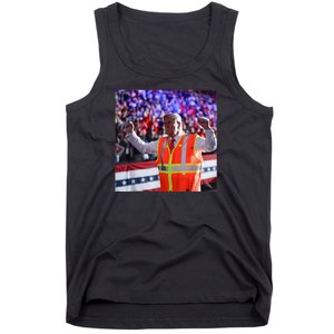 President Trump Garbage Truck Worker Vest Maga 2025 Tank Top