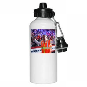 President Trump Garbage Truck Worker Vest Maga 2025 Aluminum Water Bottle