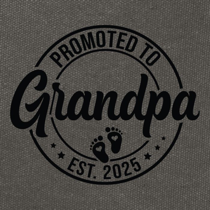 Promoted To Grandpa Est 2025 Cotton Canvas Backpack