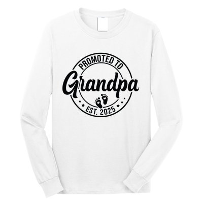 Promoted To Grandpa Est 2025 Long Sleeve Shirt