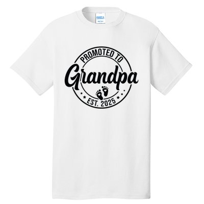 Promoted To Grandpa Est 2025 Tall T-Shirt