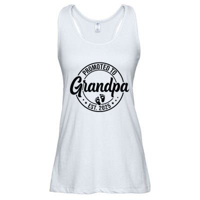 Promoted To Grandpa Est 2025 Ladies Essential Flowy Tank