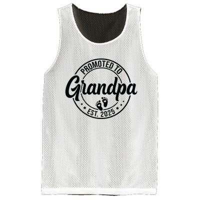 Promoted To Grandpa Est 2025 Mesh Reversible Basketball Jersey Tank