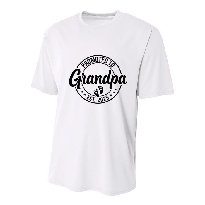 Promoted To Grandpa Est 2025 Youth Performance Sprint T-Shirt