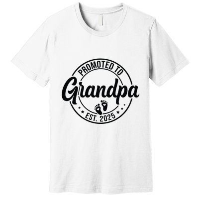 Promoted To Grandpa Est 2025 Premium T-Shirt