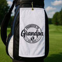 Promoted To Grandpa Est 2025 Golf Towel