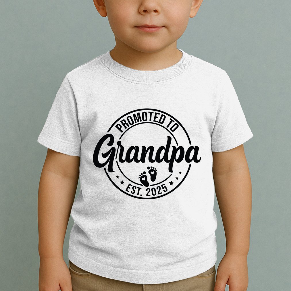Promoted To Grandpa Est 2025 Toddler T-Shirt