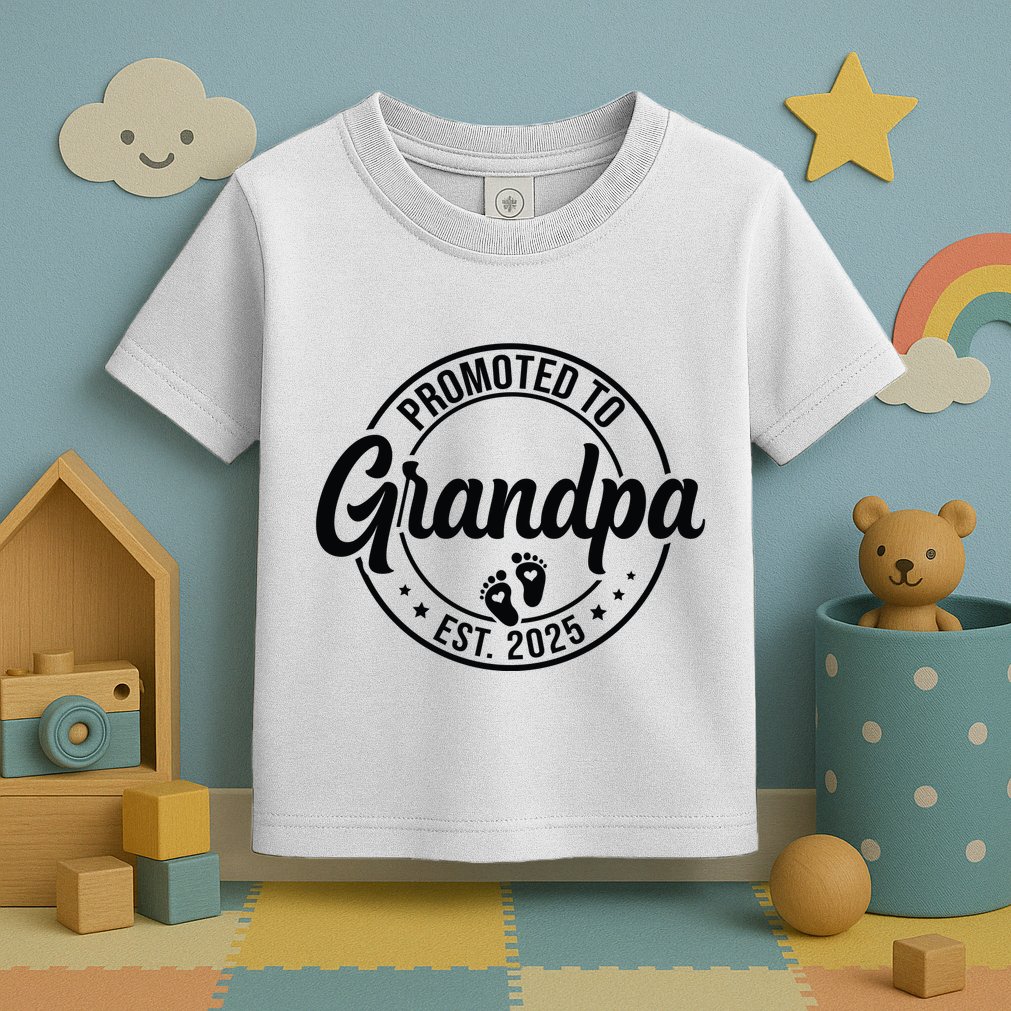 Promoted To Grandpa Est 2025 Toddler T-Shirt