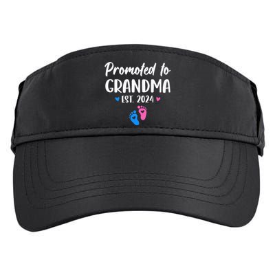 Promoted To Grandma Est 2024 New Grandma Grandmother Adult Drive Performance Visor