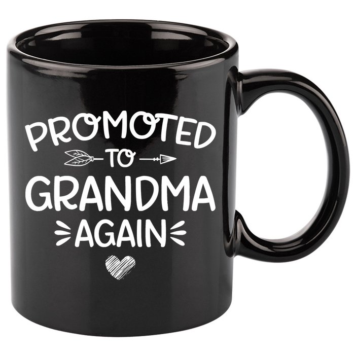 Promoted To Grandma Again New Nana Granny Mothers Day 11oz C Handle Ceramic Mug