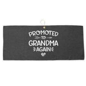 Promoted To Grandma Again New Nana Granny Mothers Day Large Microfiber Waffle Golf Towel