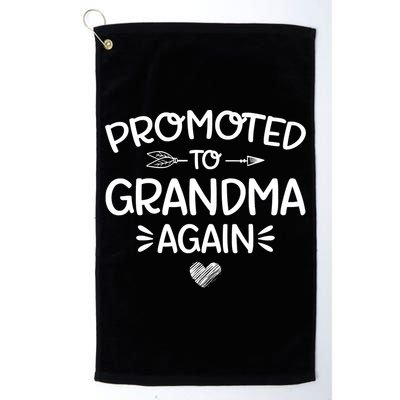 Promoted To Grandma Again New Nana Granny Mothers Day Golf Towel