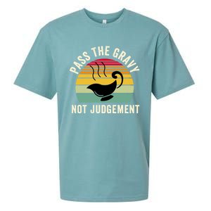 Pass The Gravy Not Judget Funny Thanksgiving Turkey Fami Gift Sueded Cloud Jersey T-Shirt