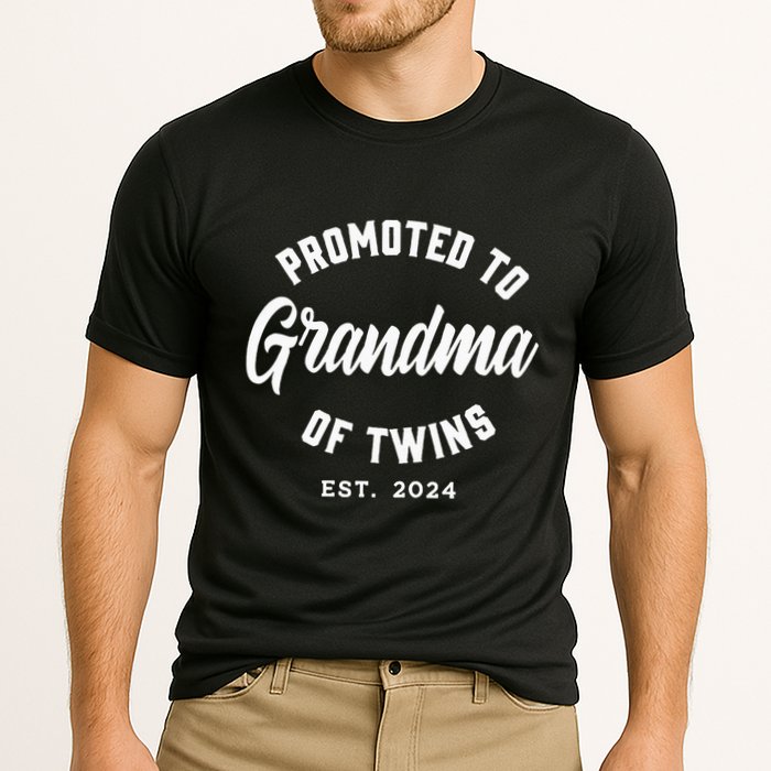 Promoted To Grandma Of Twins 2024 Twins Baby Announcement Performance Shirt