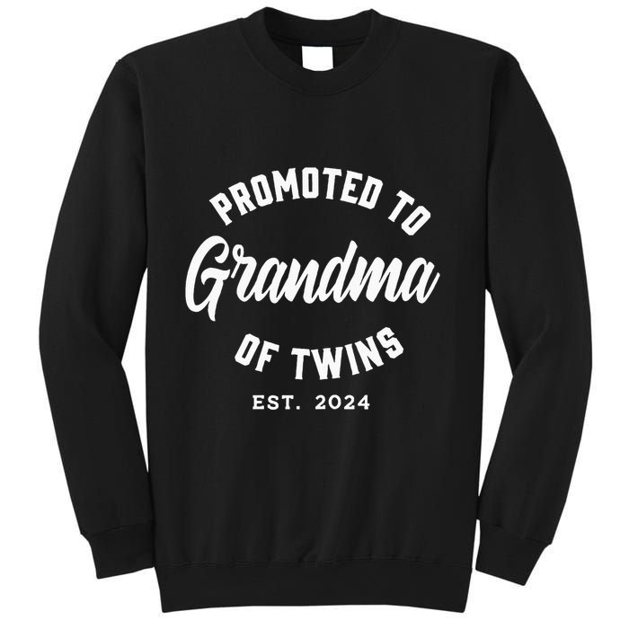 Promoted To Grandma Of Twins 2024 Twins Baby Announcement Sweatshirt