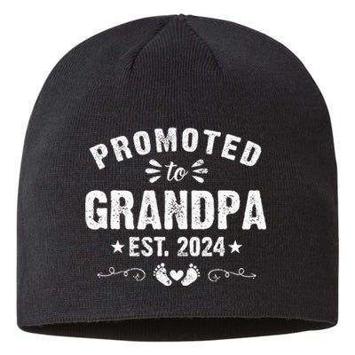 Promoted To Grandpa 2024 Soon To Be Grandfather New Grandpa Sustainable Beanie