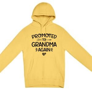 Promoted To Grandma Again New Nana Granny Mothers Day Premium Pullover Hoodie