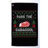Pass The Gabagool Tacky Ugly Christmas Sweater Golf Towel