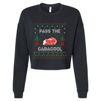 Pass The Gabagool Tacky Ugly Christmas Sweater Cropped Pullover Crew