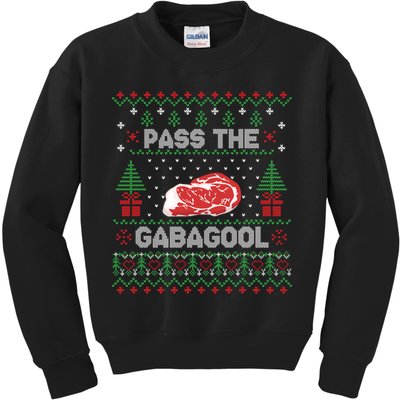 Pass The Gabagool Tacky Ugly Christmas Sweater Kids Sweatshirt
