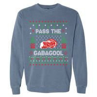 Pass The Gabagool Tacky Ugly Christmas Sweater Garment-Dyed Sweatshirt