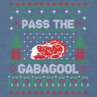 Pass The Gabagool Tacky Ugly Christmas Sweater Garment-Dyed Sweatshirt