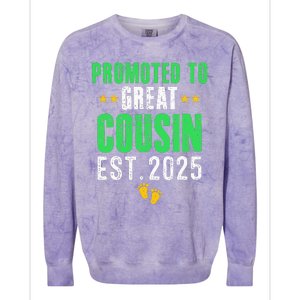 Promoted To Great Cousin 2025 IM Going To Be A Cousin 2025 Colorblast Crewneck Sweatshirt