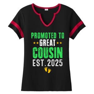 Promoted To Great Cousin 2025 IM Going To Be A Cousin 2025 Ladies Halftime Notch Neck Tee