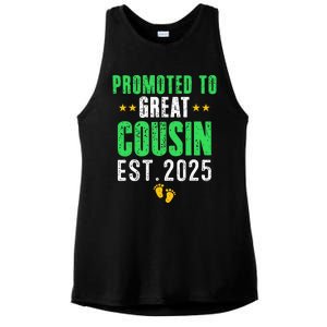 Promoted To Great Cousin 2025 IM Going To Be A Cousin 2025 Ladies PosiCharge Tri-Blend Wicking Tank