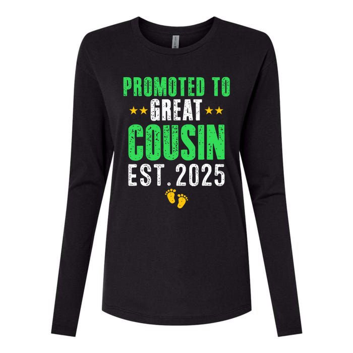 Promoted To Great Cousin 2025 IM Going To Be A Cousin 2025 Womens Cotton Relaxed Long Sleeve T-Shirt