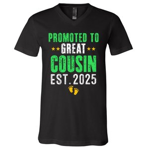 Promoted To Great Cousin 2025 IM Going To Be A Cousin 2025 V-Neck T-Shirt