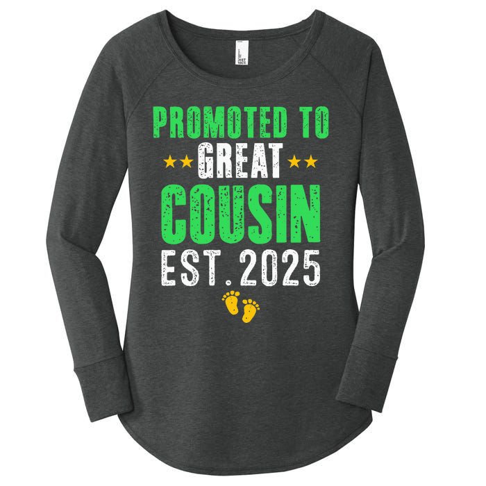 Promoted To Great Cousin 2025 IM Going To Be A Cousin 2025 Women's Perfect Tri Tunic Long Sleeve Shirt