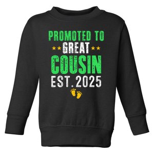 Promoted To Great Cousin 2025 IM Going To Be A Cousin 2025 Toddler Sweatshirt