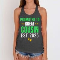 Promoted To Great Cousin 2025 IM Going To Be A Cousin 2025 Women's Knotted Racerback Tank