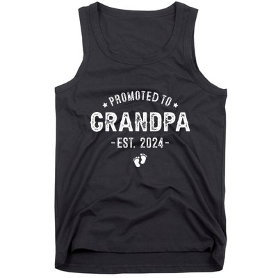 Promoted to Grandpa 2024 Soon to Be First Time Grandfather Tank Top