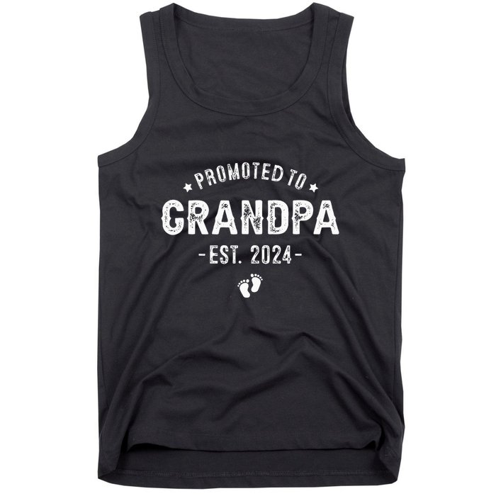 Promoted to Grandpa 2024 Soon to Be First Time Grandfather Tank Top