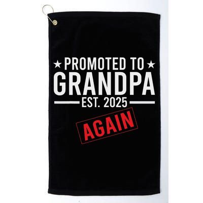 Promoted To Grandpa Again 2025 Baby Announcement Sibling Golf Towel