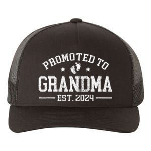 Promoted to Grandma est. 2024 Grandparents Baby Announcement Yupoong Adult 5-Panel Trucker Hat