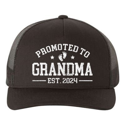 Promoted to Grandma est. 2024 Grandparents Baby Announcement Yupoong Adult 5-Panel Trucker Hat