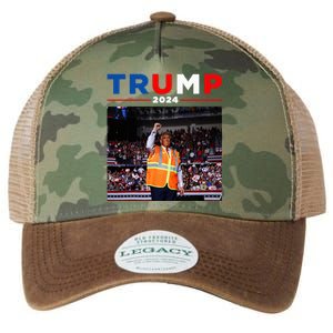 President Trump Garbage Truck Worker Vest Maga 2025 Legacy Tie Dye Trucker Hat