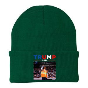 President Trump Garbage Truck Worker Vest Maga 2025 Knit Cap Winter Beanie