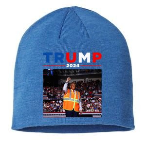 President Trump Garbage Truck Worker Vest Maga 2025 Sustainable Beanie